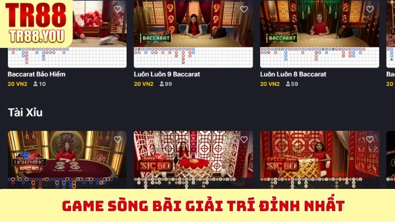 Game sòng bài giải trí đỉnh nhất