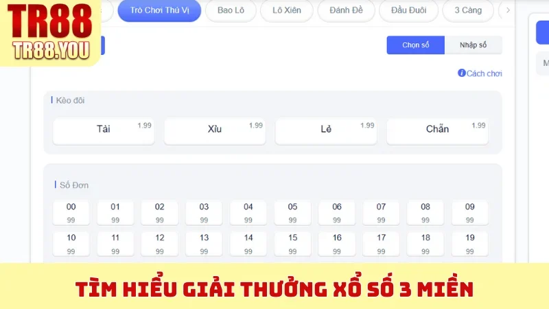 Tìm hiểu giải thưởng Xổ Số 3 Miền