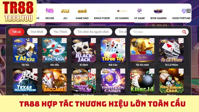 TR88 hợp tác thương hiệu lớn toàn cầu